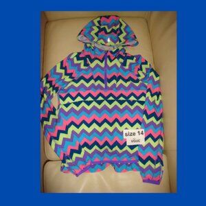 Ivivva Girl by Lululemon 🍋 Jacket windbreaker chevron colourful size 14
